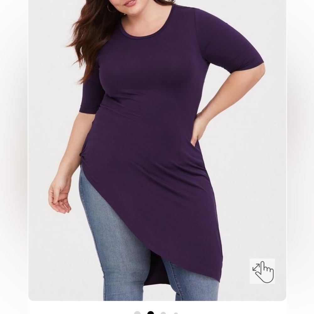 NWT Torrid Super Soft Asymmetric Side Twist Tunic Tank